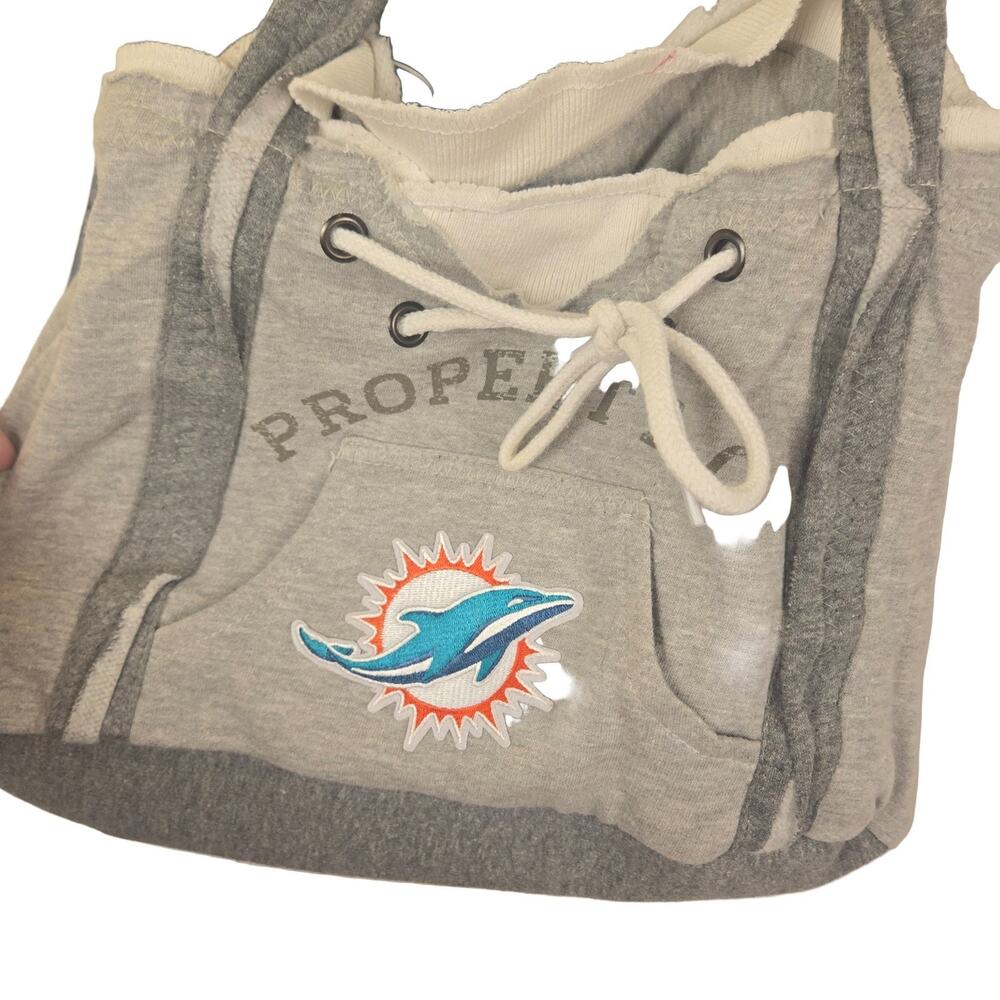 Miami Dolphins Property Of Tote Bag NFL Football Grey Aqua HAIR CLIPS NEW